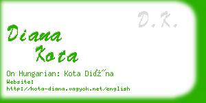 diana kota business card